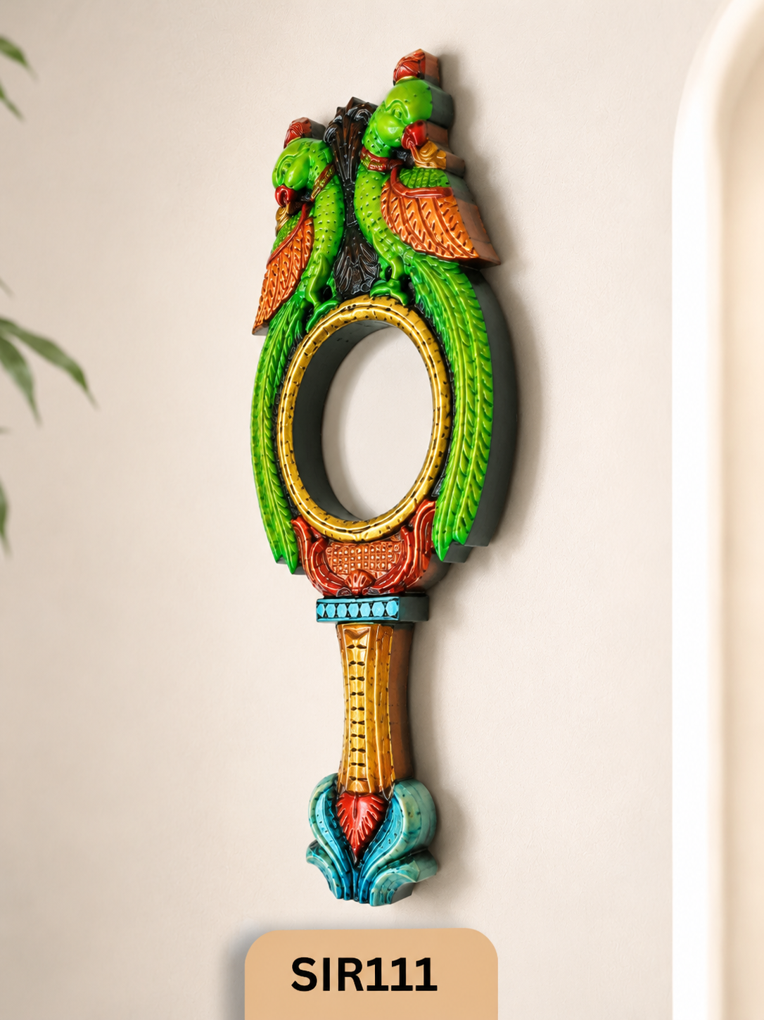 Twin Parrot Heritage Wooden Wall Art | Width 9.5 In Height: 23 In Thickness: 1.8 In