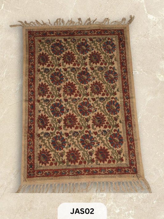 Kalamkari Print Floor Mat (2X3 Feet)
