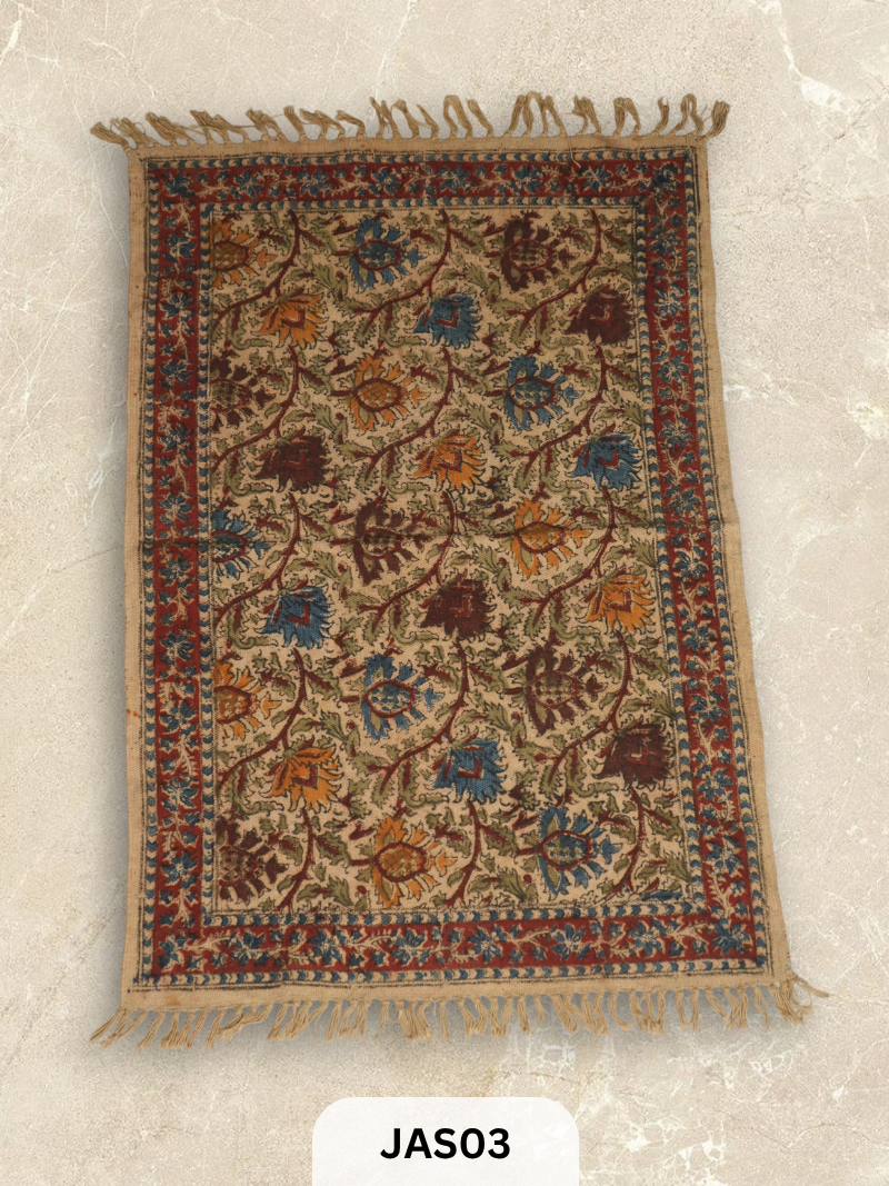 Kalamkari Print Floor Mat (2X3 Feet)