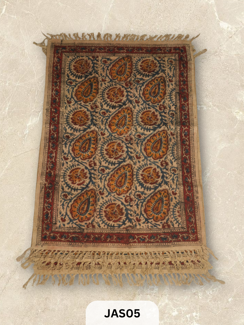 Kalamkari Print Floor Mat (2X3 Feet)