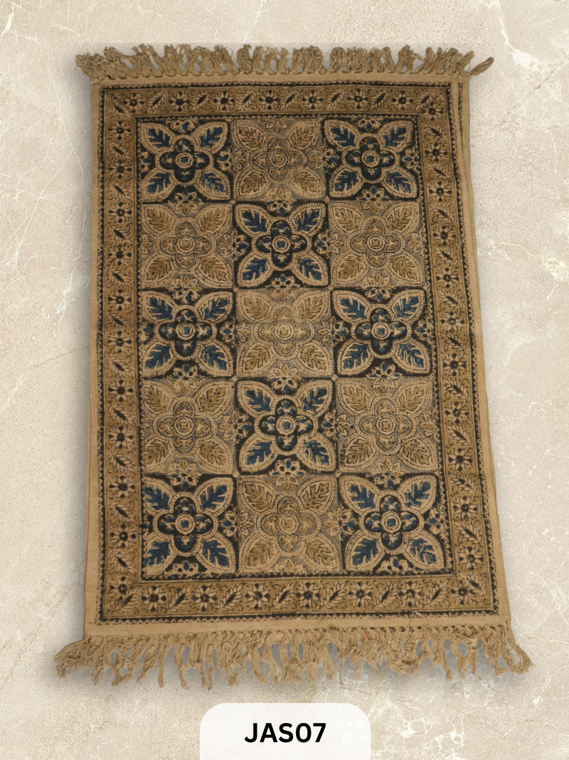 Kalamkari Print Floor Mat (2X3 Feet)