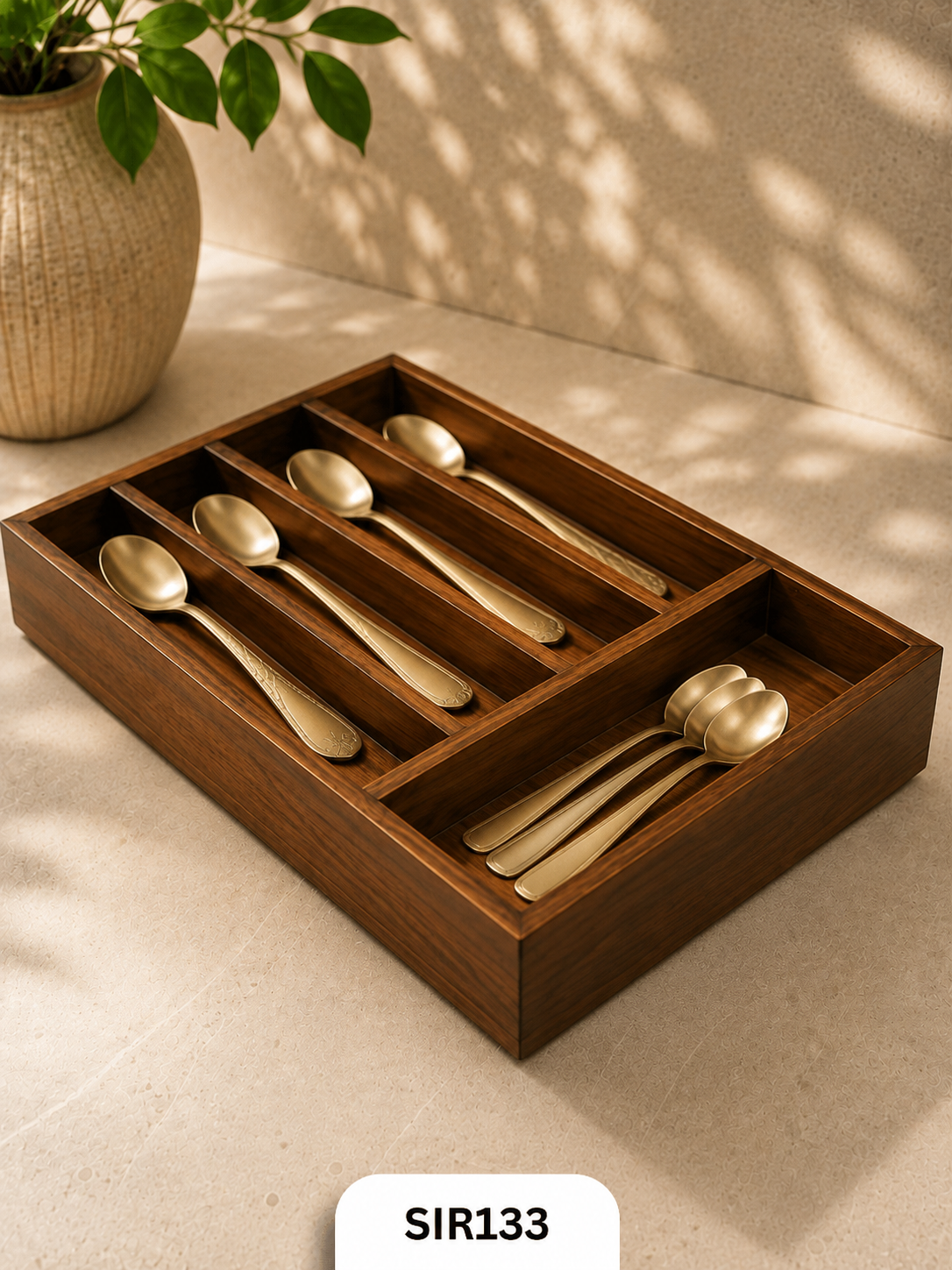 Premium Teak Wood Spoon Organizer