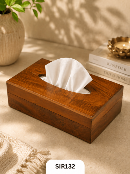 Wooden Teak Tissue paper Box