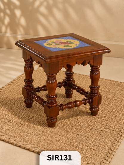Chettinad Teak Stool