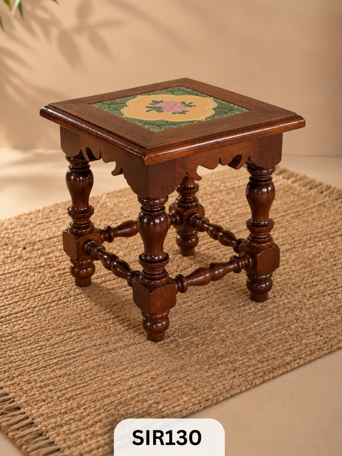 Chettinad Teak Stool
