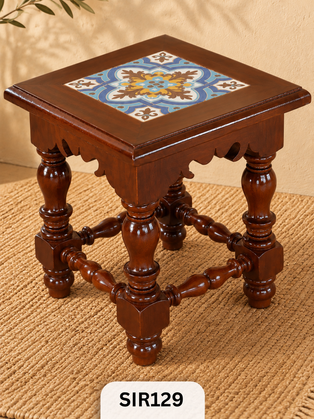 Chettinad Teak Stool