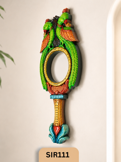 Twin Parrot Heritage Wooden Wall Art | Width 9.5 In Height: 23 In Thickness: 1.8 In