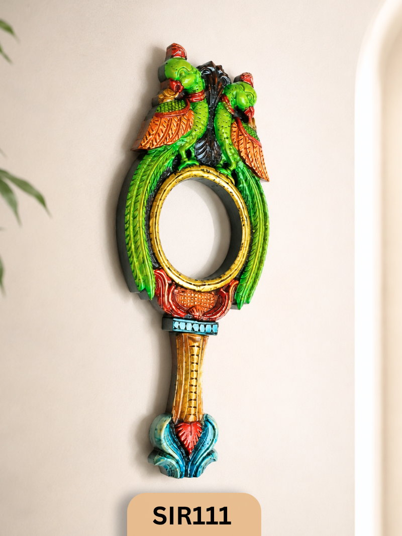 Twin Parrot Heritage Wooden Wall Art | Width 9.5 In Height: 23 In Thickness: 1.8 In