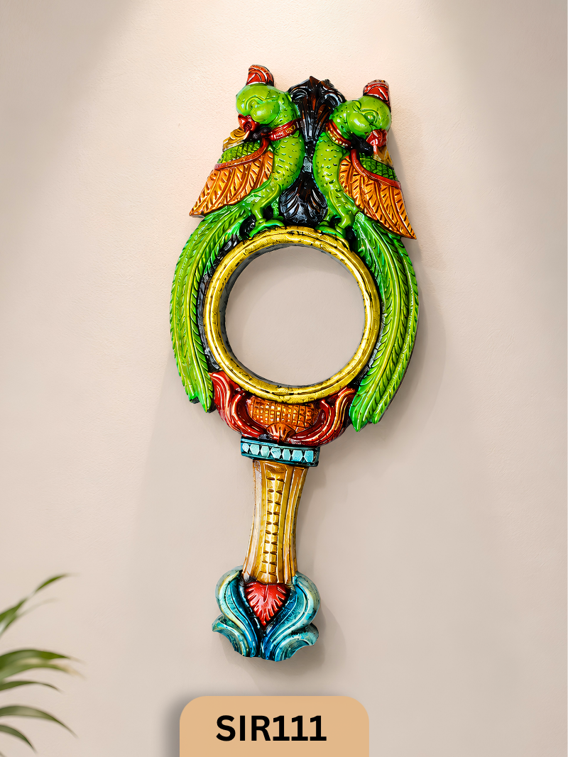 Twin Parrot Heritage Wooden Wall Art | Width 9.5 In Height: 23 In Thickness: 1.8 In